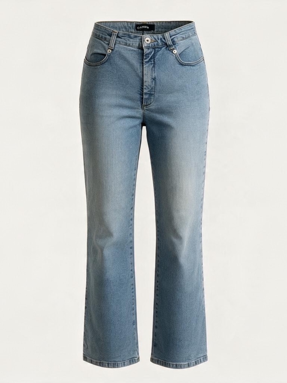 Cambio Women’s Jeans Janet High Waist Straight Light Wash Pockets Denim Size 10